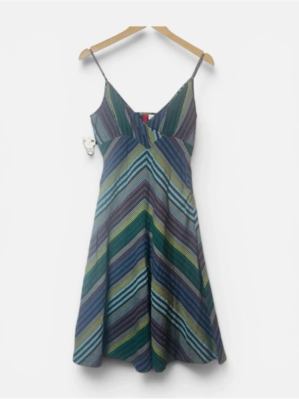 Vintage Y2K H&M Striped Spaghetti Strap Midi Dress